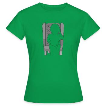 WIR SITZEN - Frauen T-Shirt - Kelly Green - Vorne - AI Model Female 172 dark (172cm)