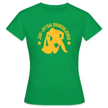 Brazilian Jiu-Jitsu Vintage - Frauen T-Shirt - Kelly Green - Vorne - AI Model Female 172 dark (172cm)