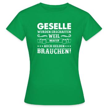 Geselle 2023 Geselle Geselle bestanden Geschenk - Frauen T-Shirt - Kelly Green - Vorne - AI Model Female 172 dark (172cm)