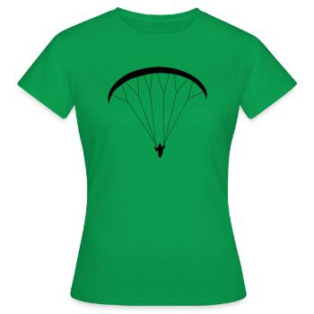 Vols de fond en parapente - T-shirt Femme - vert - Devant - AI Model Female 172 dark (172cm)