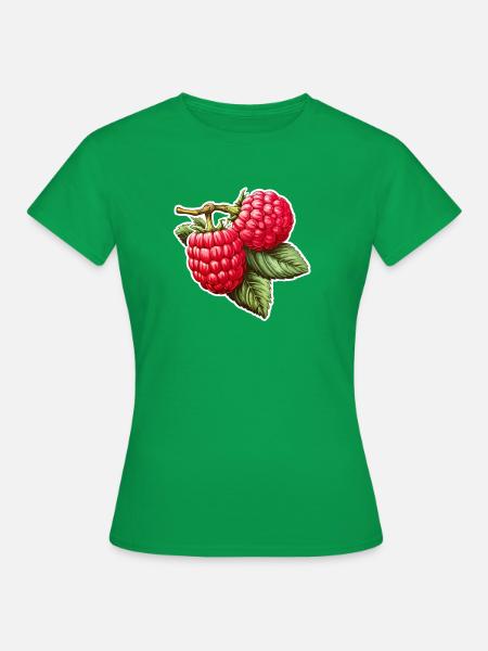 Himbeere Doppelfrucht - Frauen T-Shirt - Kelly Green