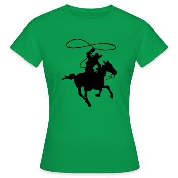 Cowboy - T-shirt Femme - vert - Devant - AI Model Female 172 dark (172cm)