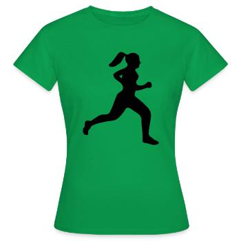 Runner - Women's T-Shirt - kelly green - Front - AI Model Female 172 dark (172cm)