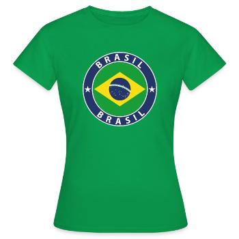 Brazil - Women's T-Shirt - kelly green - Front - AI Model Female 172 dark (172cm)