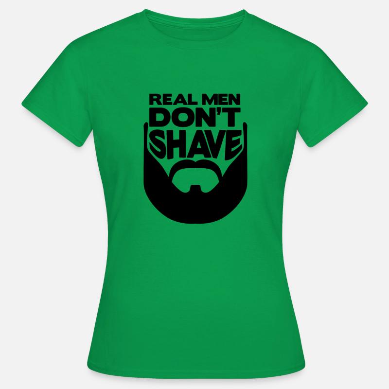 Bart Beard Bärtig Vollbart Schnurrbart Schnauzer - Frauen T-Shirt - Kelly Green