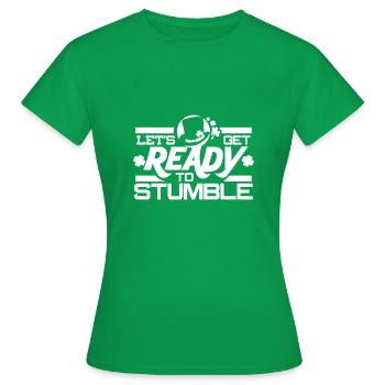 Préparons-nous à tomber par hasard - blanc - T-shirt Femme - vert - Devant - AI Model Female 172 dark (172cm)