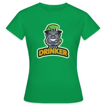 Beer Drinker - Women's T-Shirt - kelly green - Front - AI Model Female 172 dark (172cm)