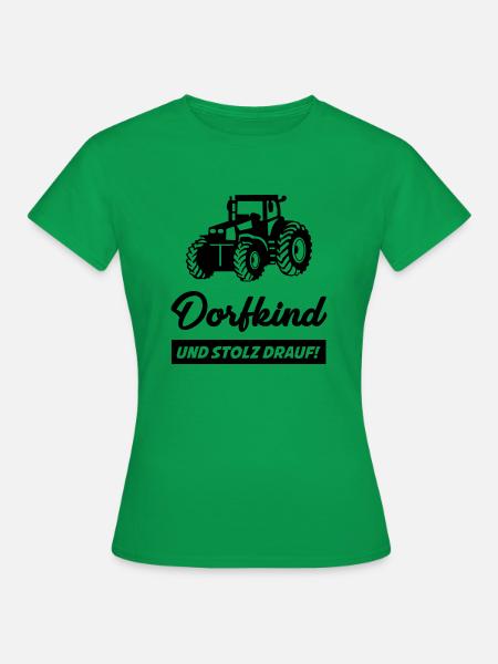 dorfkind_01 - Frauen T-Shirt - Kelly Green