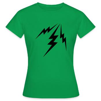 éclairs - T-shirt Femme - vert - Devant - AI Model Female 172 dark (172cm)