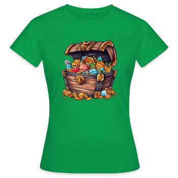 Un coffre au tresor - T-shirt Femme - vert - Devant - AI Model Female 172 dark (172cm)