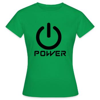 Power - Women's T-Shirt - kelly green - Front - AI Model Female 172 dark (172cm)