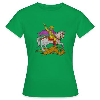 Michael Erzengel Heiliger Christlicher Engel Heiliger Heiliger Snkt - Frauen T-Shirt - Kelly Green - Vorne - AI Model Female 172 dark (172cm)