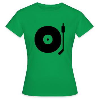 dj Turntable - Frauen T-Shirt - Kelly Green - Vorne - AI Model Female 172 dark (172cm)