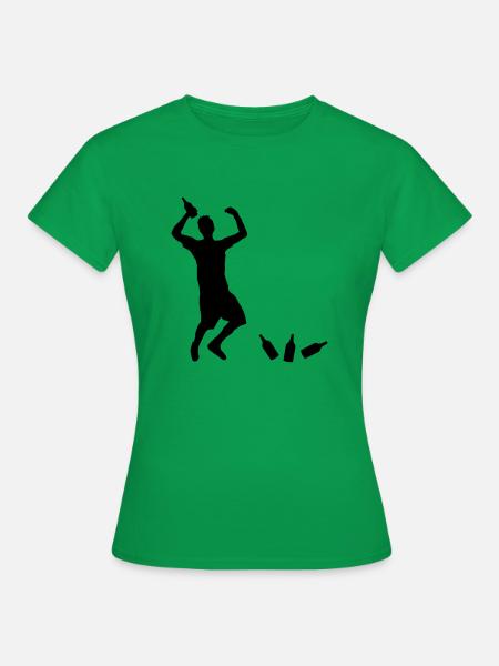 Mann Bierflaschen - Frauen T-Shirt - Kelly Green