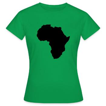 africa - Women's T-Shirt - kelly green - Front - AI Model Female 172 dark (172cm)