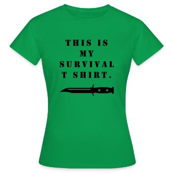 T-SHIRT SURVIE - T-shirt Femme - vert - Devant - AI Model Female 172 dark (172cm)
