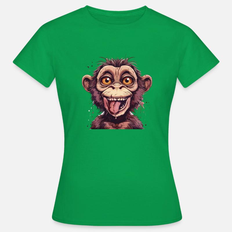 Crazy Monkey - Women's T-Shirt - kelly green