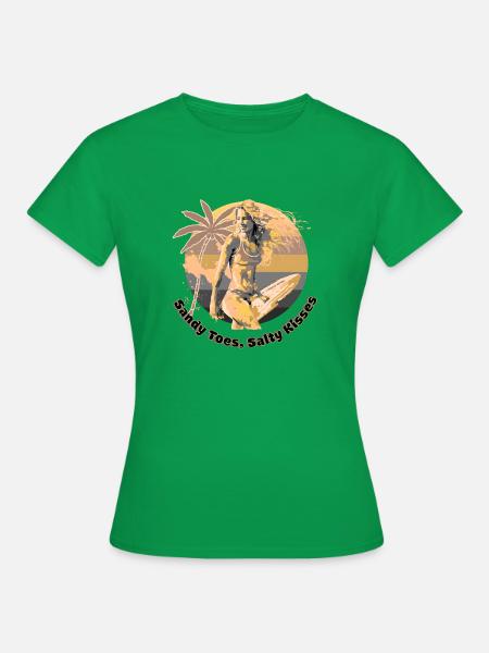 Sandy toes, - Frauen T-Shirt - Kelly Green