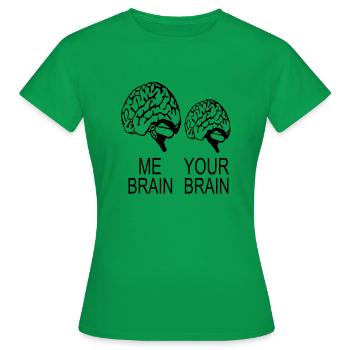 moi cerveau votre cerveau - T-shirt Femme - vert - Devant - AI Model Female 172 dark (172cm)
