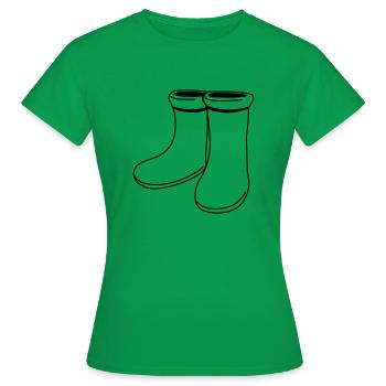 gummistiefel - Frauen T-Shirt - Kelly Green - Vorne - AI Model Female 172 dark (172cm)