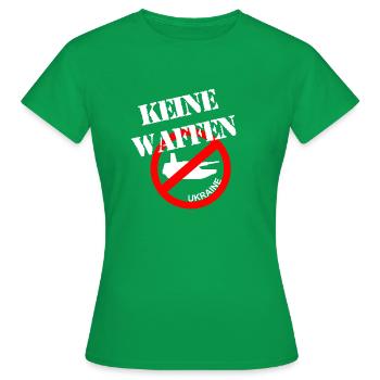 Ukraine Panzer Waffen Frieden - Frauen T-Shirt - Kelly Green - Vorne - AI Model Female 172 dark (172cm)