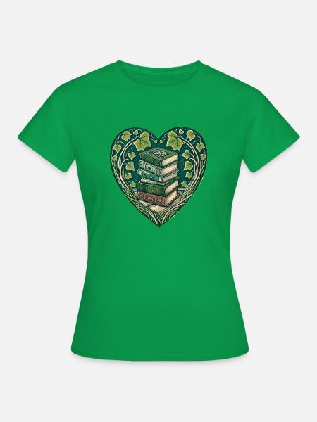 Bücherwurm - Frauen T-Shirt - Kelly Green