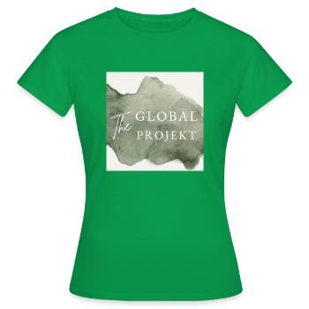 The Global Projekt - Frauen T-Shirt - Kelly Green - Vorne - AI Model Female 172 dark (172cm)