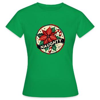 Naughty - Women's T-Shirt - kelly green - Front - AI Model Female 172 dark (172cm)