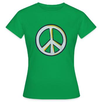Friede - Frauen T-Shirt - Kelly Green - Vorne - AI Model Female 172 dark (172cm)