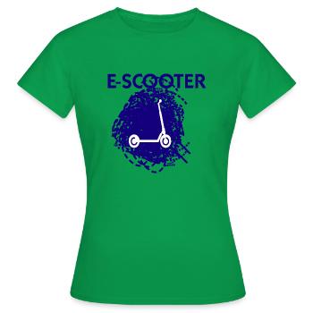 E-Scooter Roller Scooter - T-shirt Femme - vert - Devant - AI Model Female 172 dark (172cm)