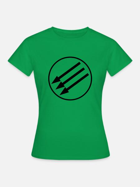 DREIPFEIL | Three arrows movement - Frauen T-Shirt - Kelly Green