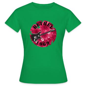 Bethel 1969 - Woodstock 50 ans - T-shirt Femme - vert - Devant - AI Model Female 172 dark (172cm)