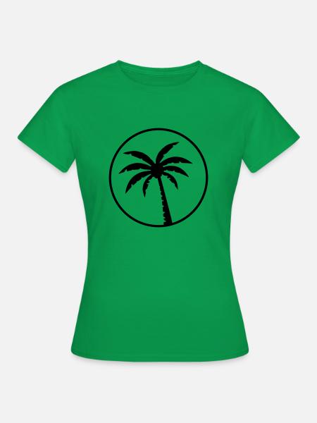 palm design tree - Frauen T-Shirt - Kelly Green