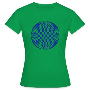 Sphère 3D - T-shirt Femme - vert - Devant - AI Model Female 172 dark (172cm)