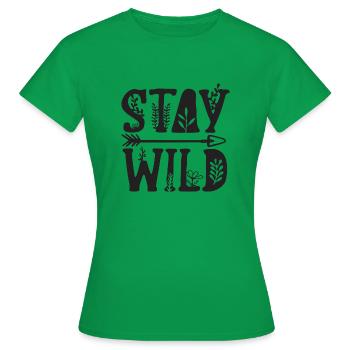 stay wild - T-shirt Femme - vert - Devant - AI Model Female 172 dark (172cm)