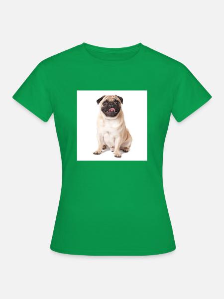 Süßer Mops - Frauen T-Shirt - Kelly Green