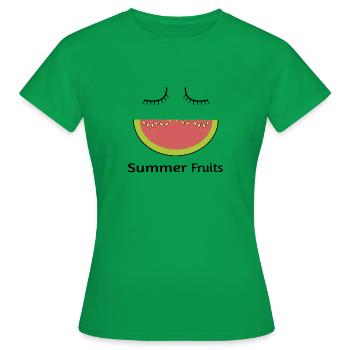 Summer Fruits - Frauen T-Shirt - Kelly Green - Vorne - AI Model Female 172 dark (172cm)