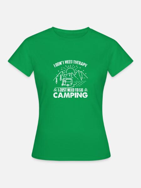 Liebe Camping - Frauen T-Shirt - Kelly Green