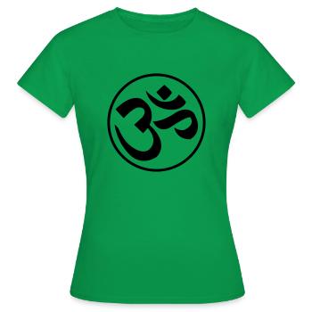 Om - Women's T-Shirt - kelly green - Front - AI Model Female 172 dark (172cm)