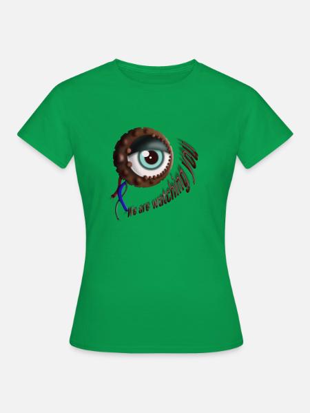 Mechanisches Auge - Überwachung - Frauen T-Shirt - Kelly Green