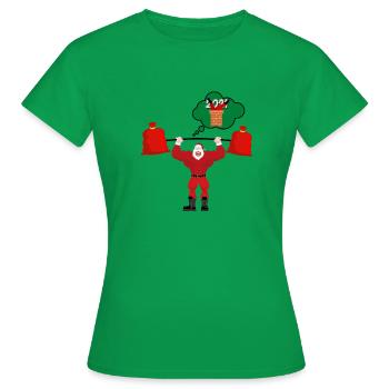 Passend zum Weihnachtsmann - Frauen T-Shirt - Kelly Green - Vorne - AI Model Female 172 dark (172cm)