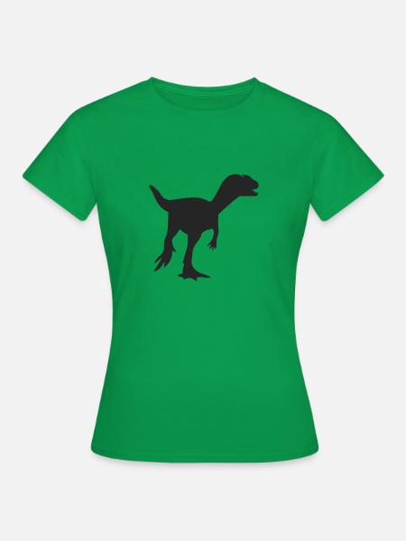 Silhouette des Velociraptor - Frauen T-Shirt - Kelly Green