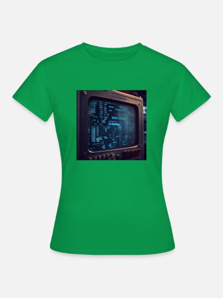 Code auf einem PC-Bildschirm - Frauen T-Shirt - Kelly Green