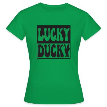 Canard chanceux - T-shirt Femme - vert - Devant - AI Model Female 172 dark (172cm)