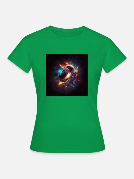 Kosmisches Universum Nr. 1 - Frauen T-Shirt - Kelly Green
