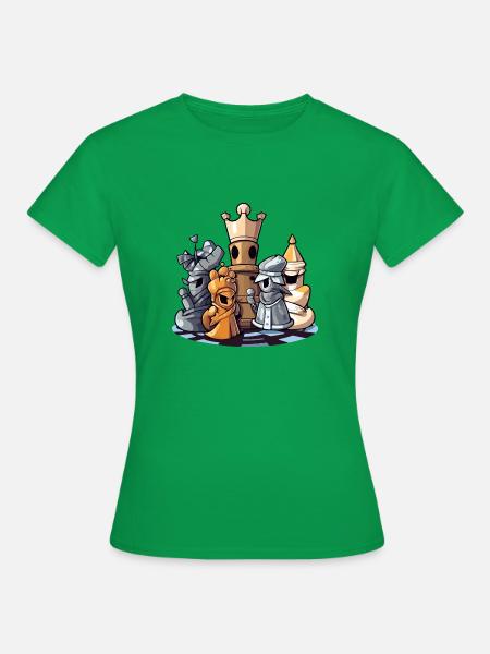 Schachfiguren Nr. 5 - Frauen T-Shirt - Kelly Green