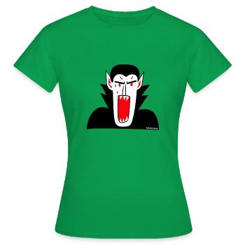 Dessin animé Dracula - T-shirt Femme - vert - Devant - AI Model Female 172 dark (172cm)