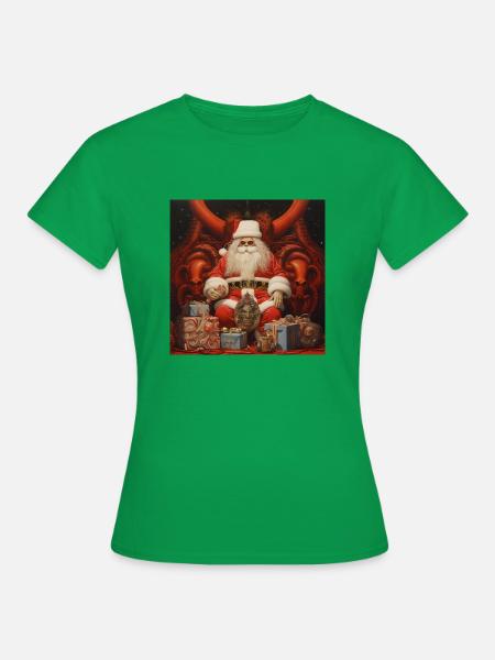 Düsterer Weihnachtsmann - Frauen T-Shirt - Kelly Green