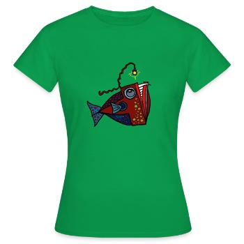 anglerfisch - Frauen T-Shirt - Kelly Green - Vorne - AI Model Female 172 dark (172cm)