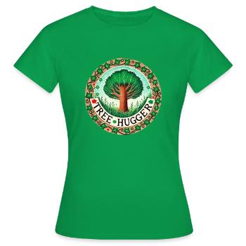 Baum-Umarmer - Frauen T-Shirt - Kelly Green - Vorne - AI Model Female 172 dark (172cm)